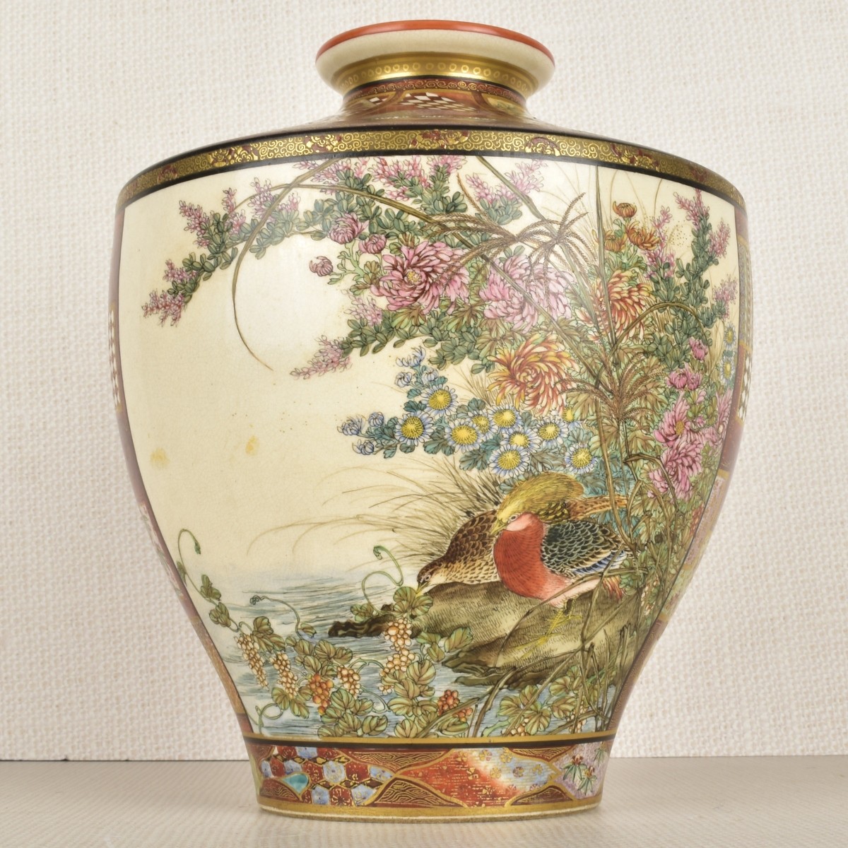 Japanese Satsuma Porcelain Vase