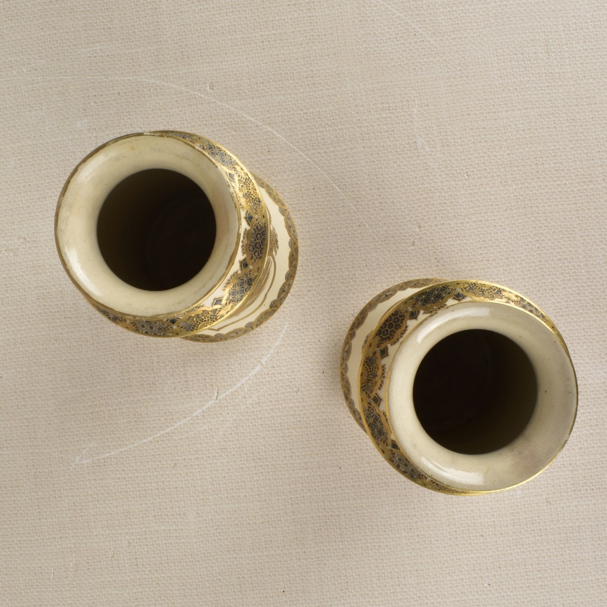 Pair of Japanese Satsuma Porcelain Vases