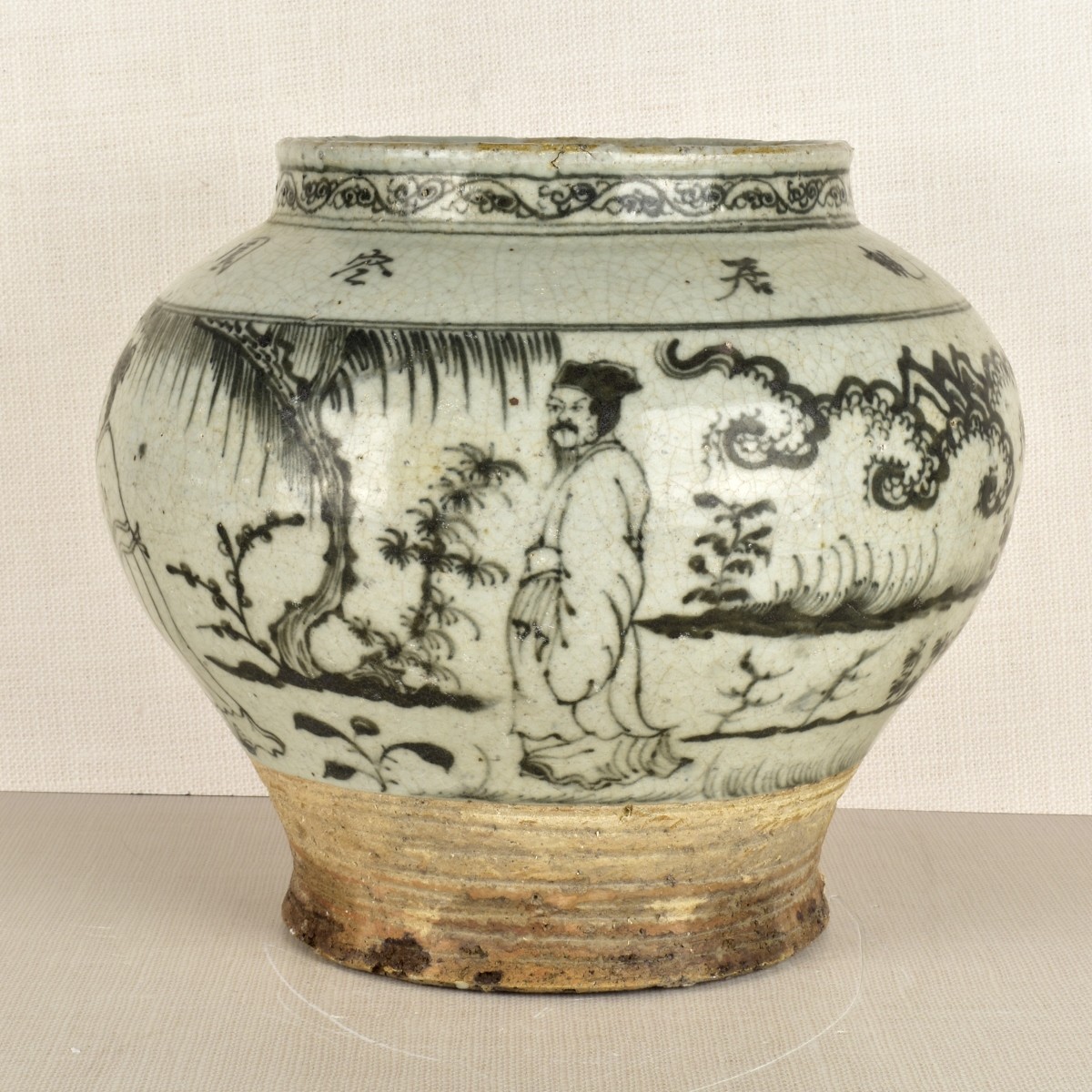 Large Chinese Porcelain Crock