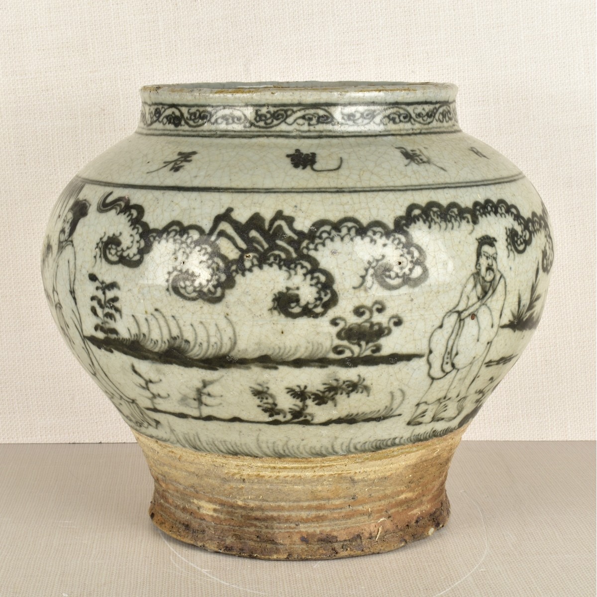Large Chinese Porcelain Crock