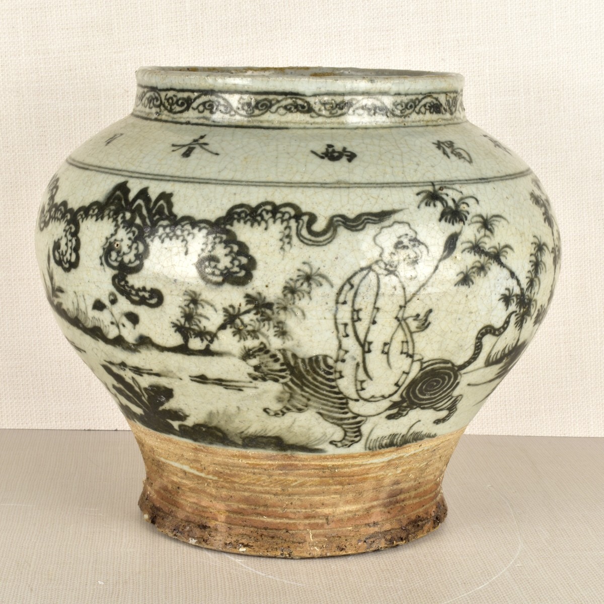 Large Chinese Porcelain Crock