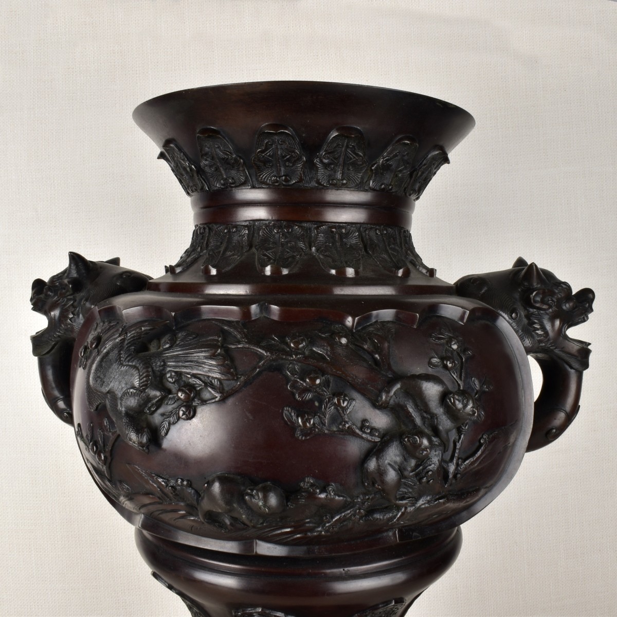 Japanese Bronze Urn