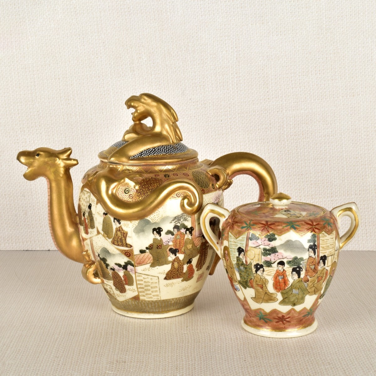 Two (2) Japanese Satsuma Vessels