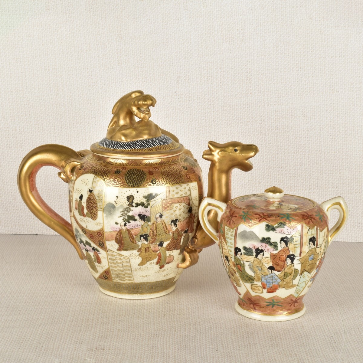 Two (2) Japanese Satsuma Vessels