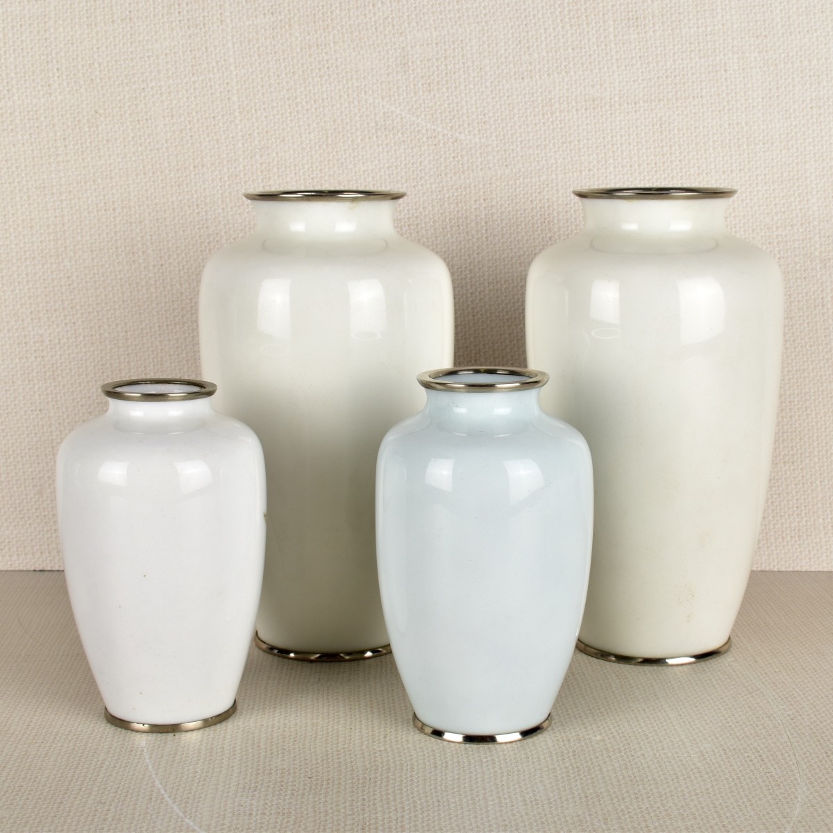 Four (4) Japanese Cloisonne Vases