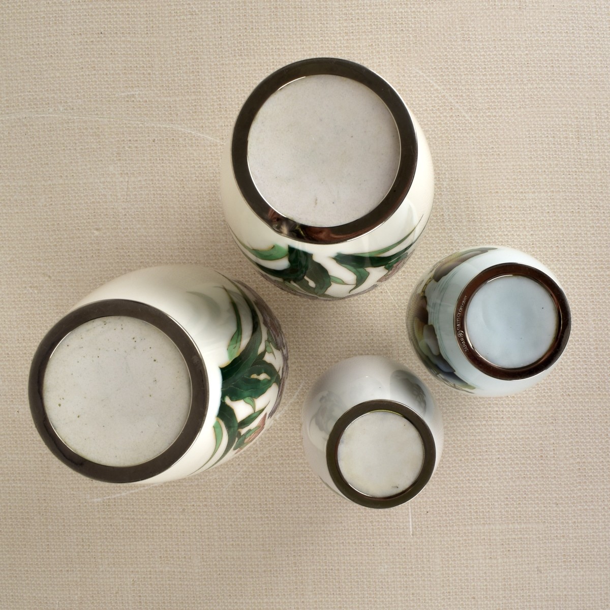 Four (4) Japanese Cloisonne Vases