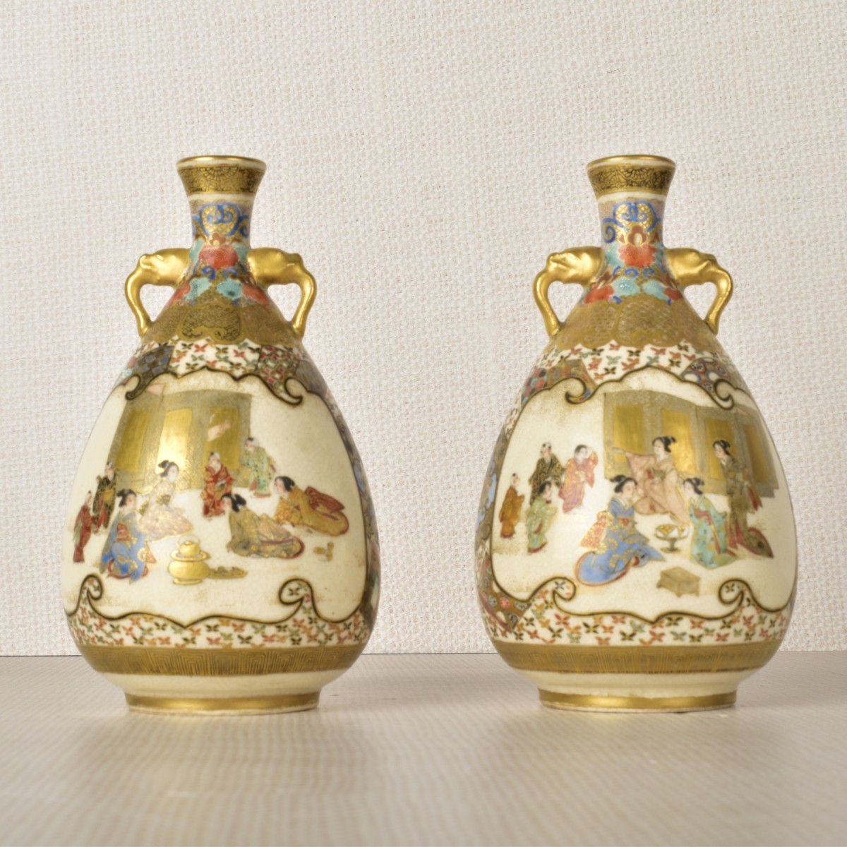 Miniature Japanese Satsuma Vases