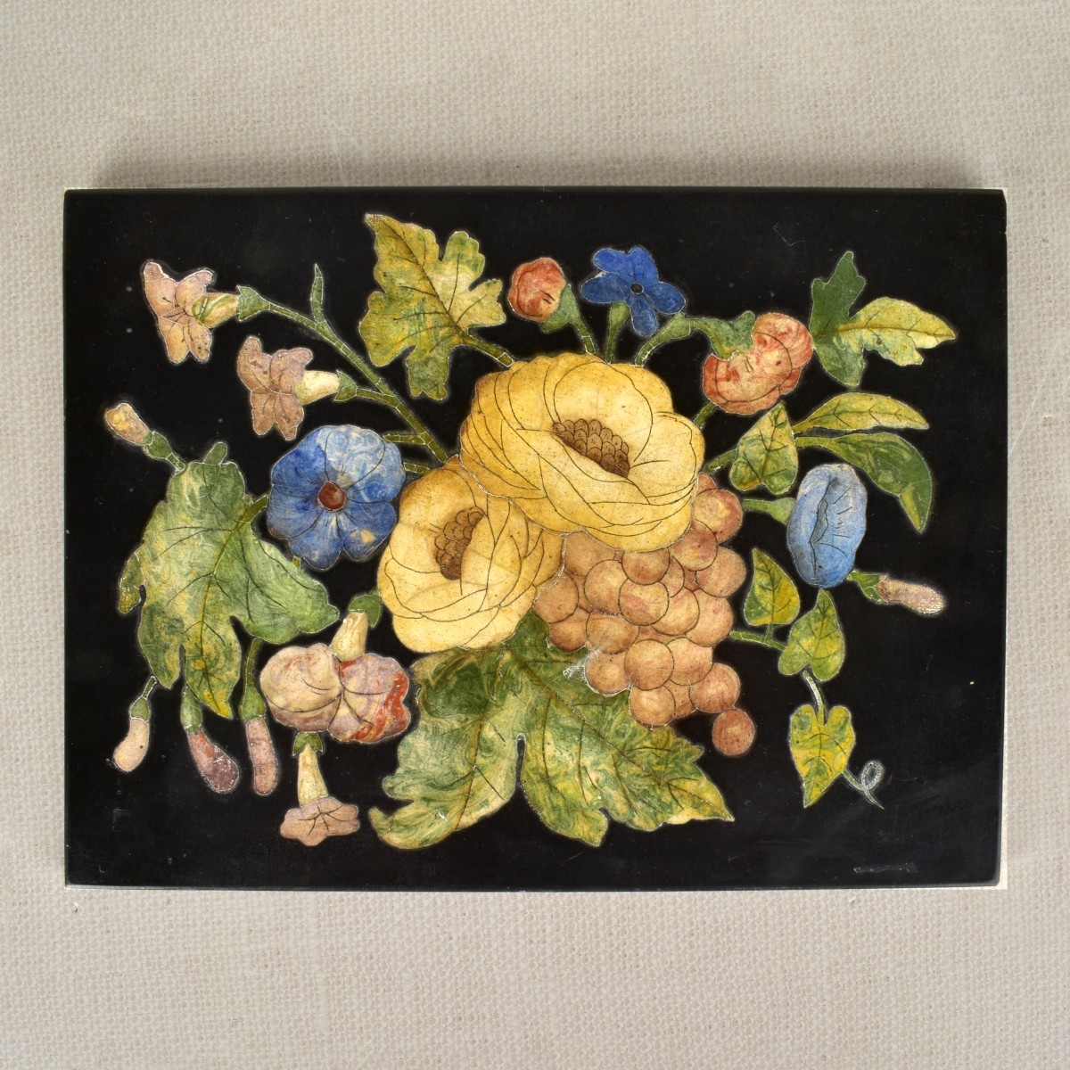 Vintage Scagliola Plaque