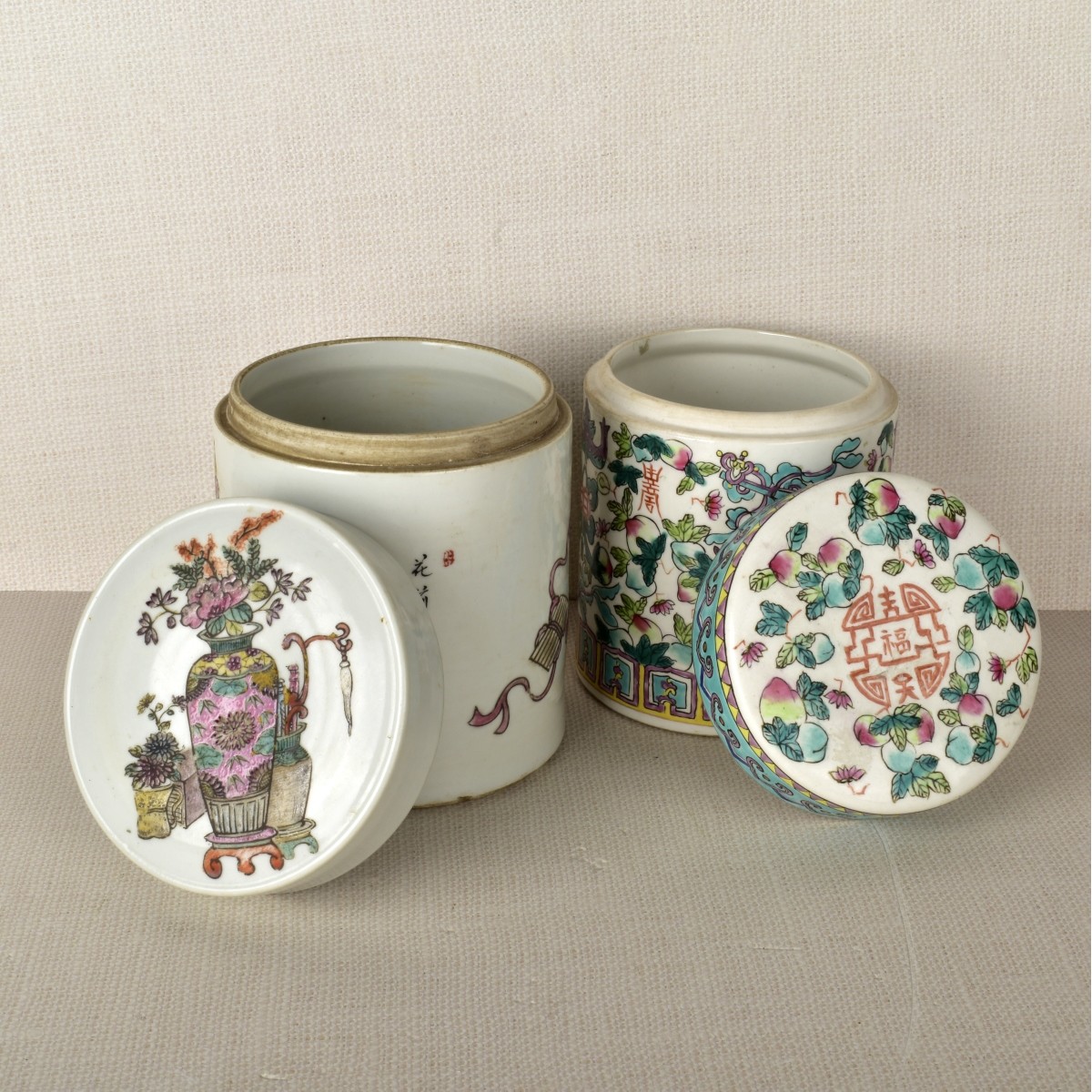 Chinese Porcelain Covered Jars