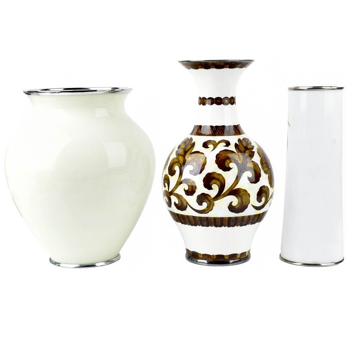 Three (3) Japanese Cloisonne Vases