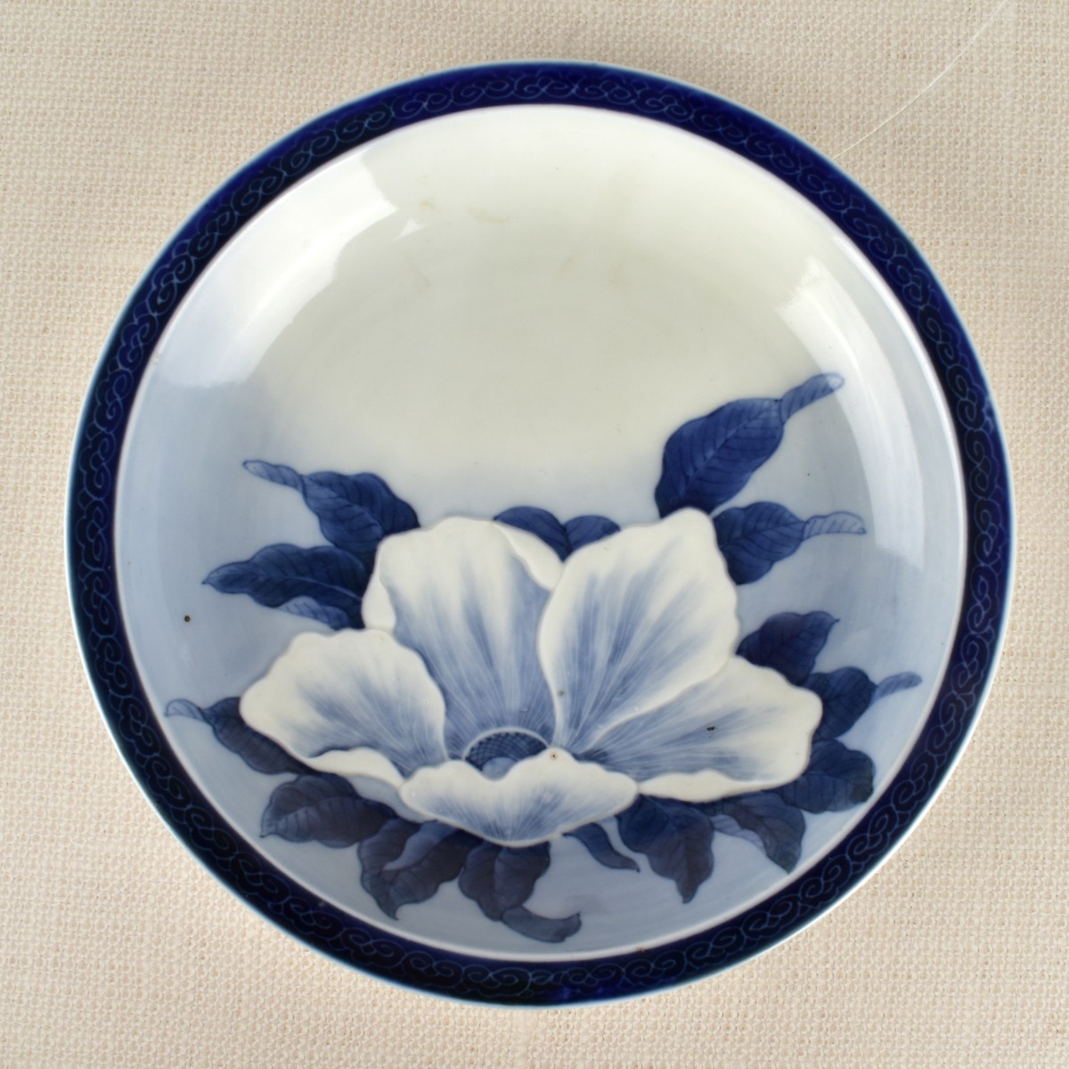 Two (2) Japanese Hirado Moriage Plates