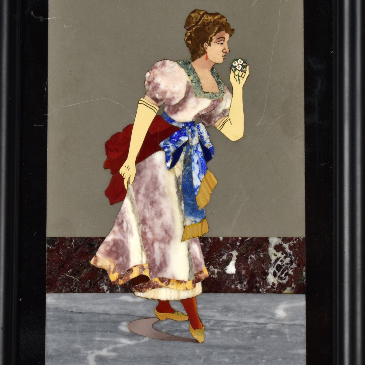 Antique Italian Pietra Dura Plaque