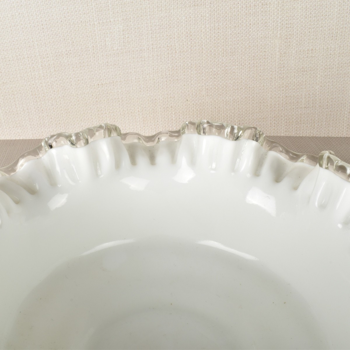 Two Fenton "Spanish Lace Silver Crest" Bowls