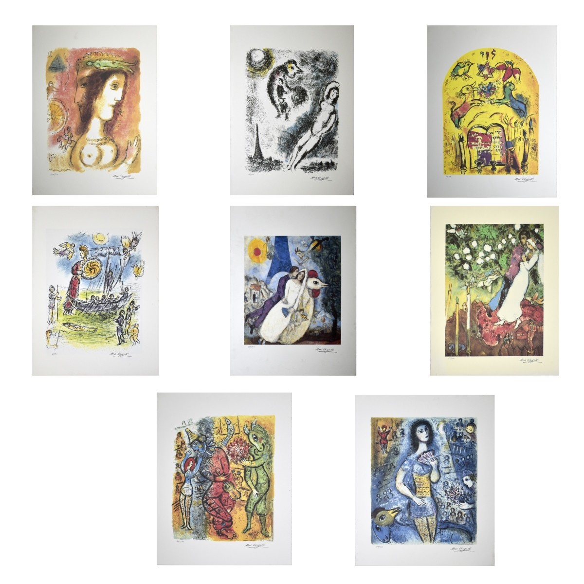 After: Marc Chagall (1887-1985) Eight Lithographs