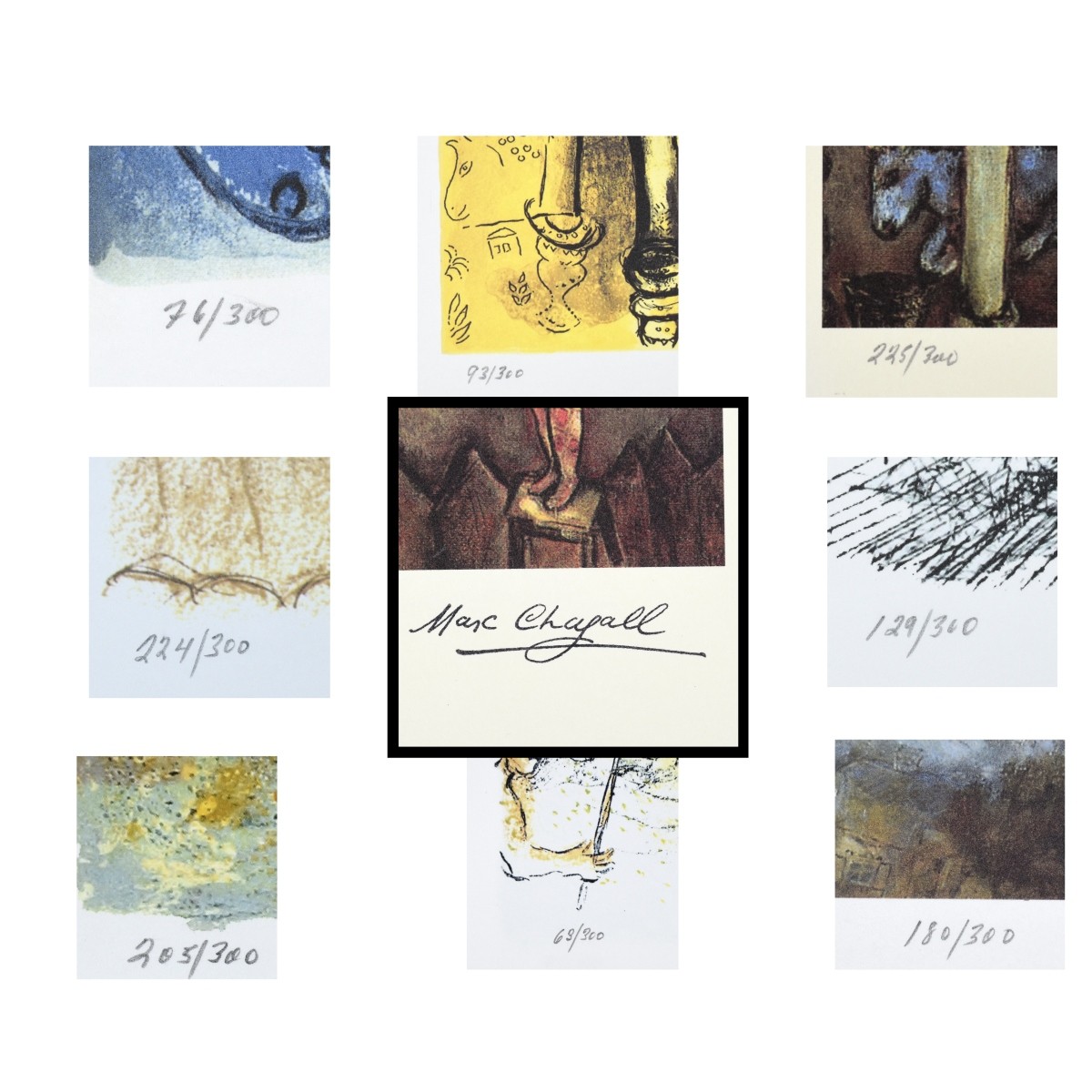 After: Marc Chagall (1887-1985) Eight Lithographs
