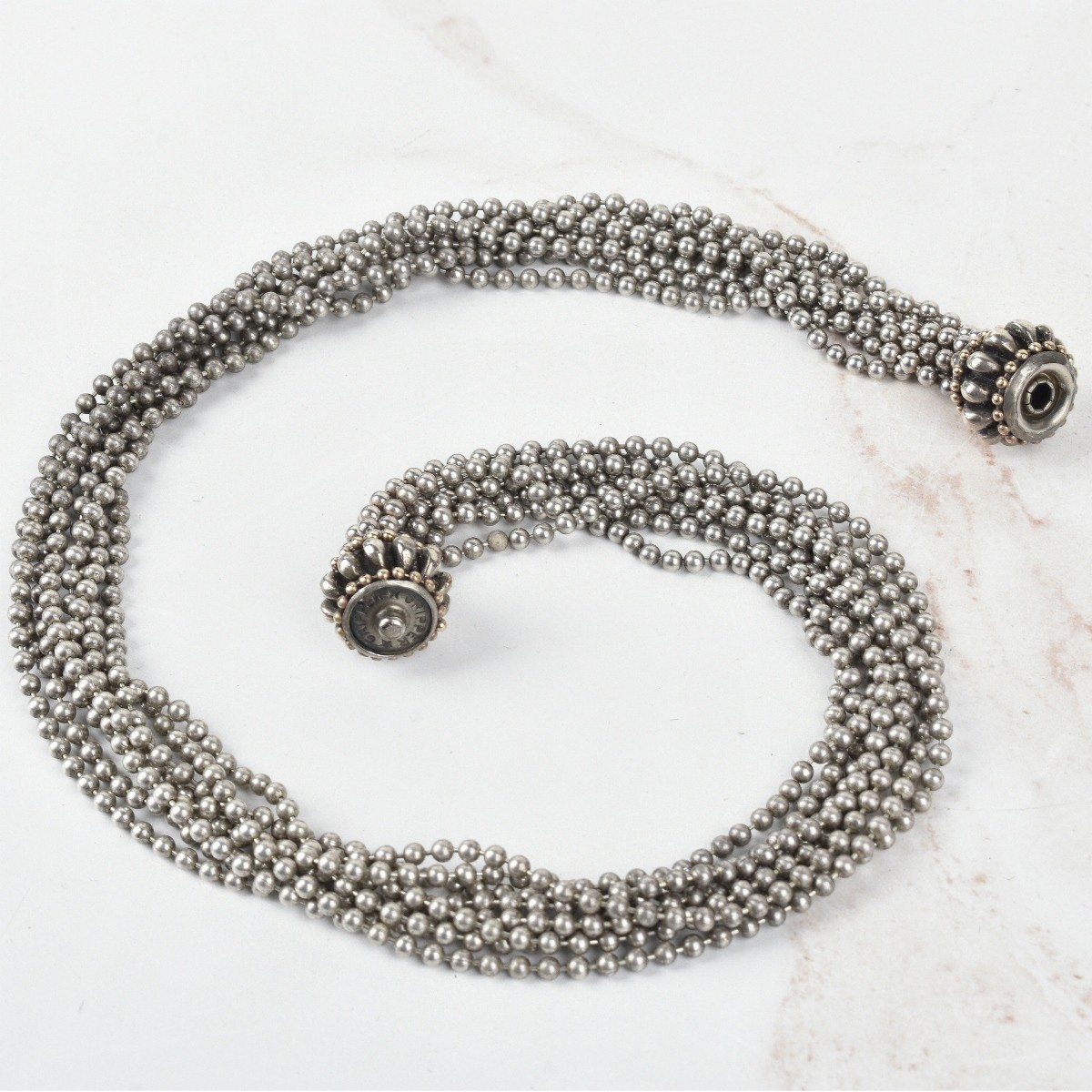 Silver and 14K Necklace