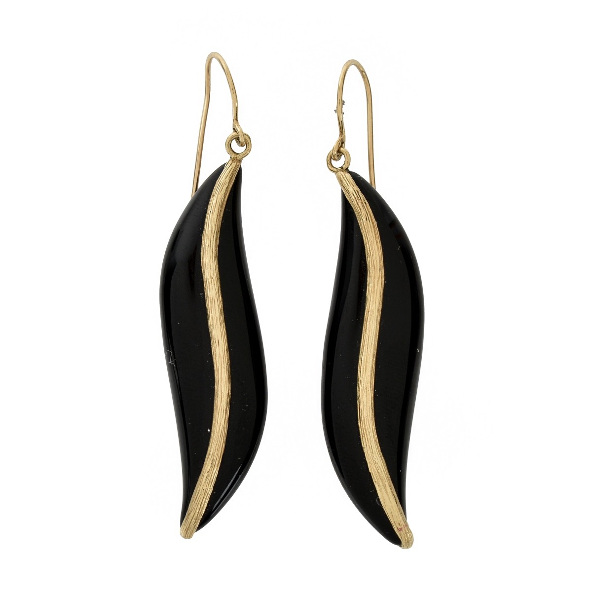Onyx and 14K Earrings