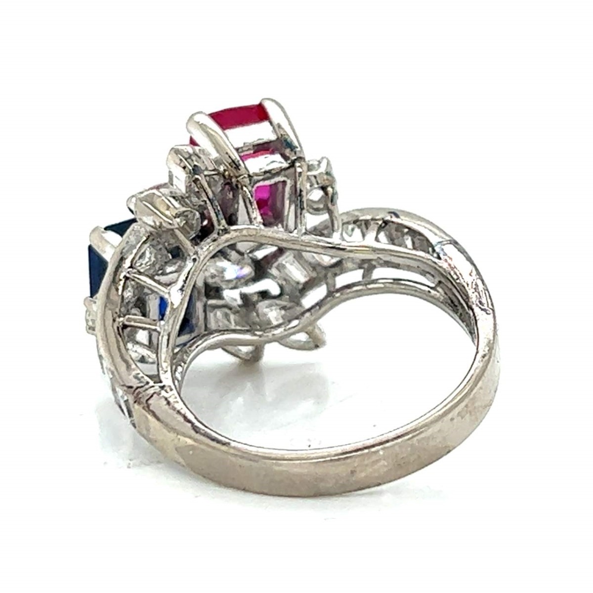 Diamond, Ruby, Sapphire and 14K Ring