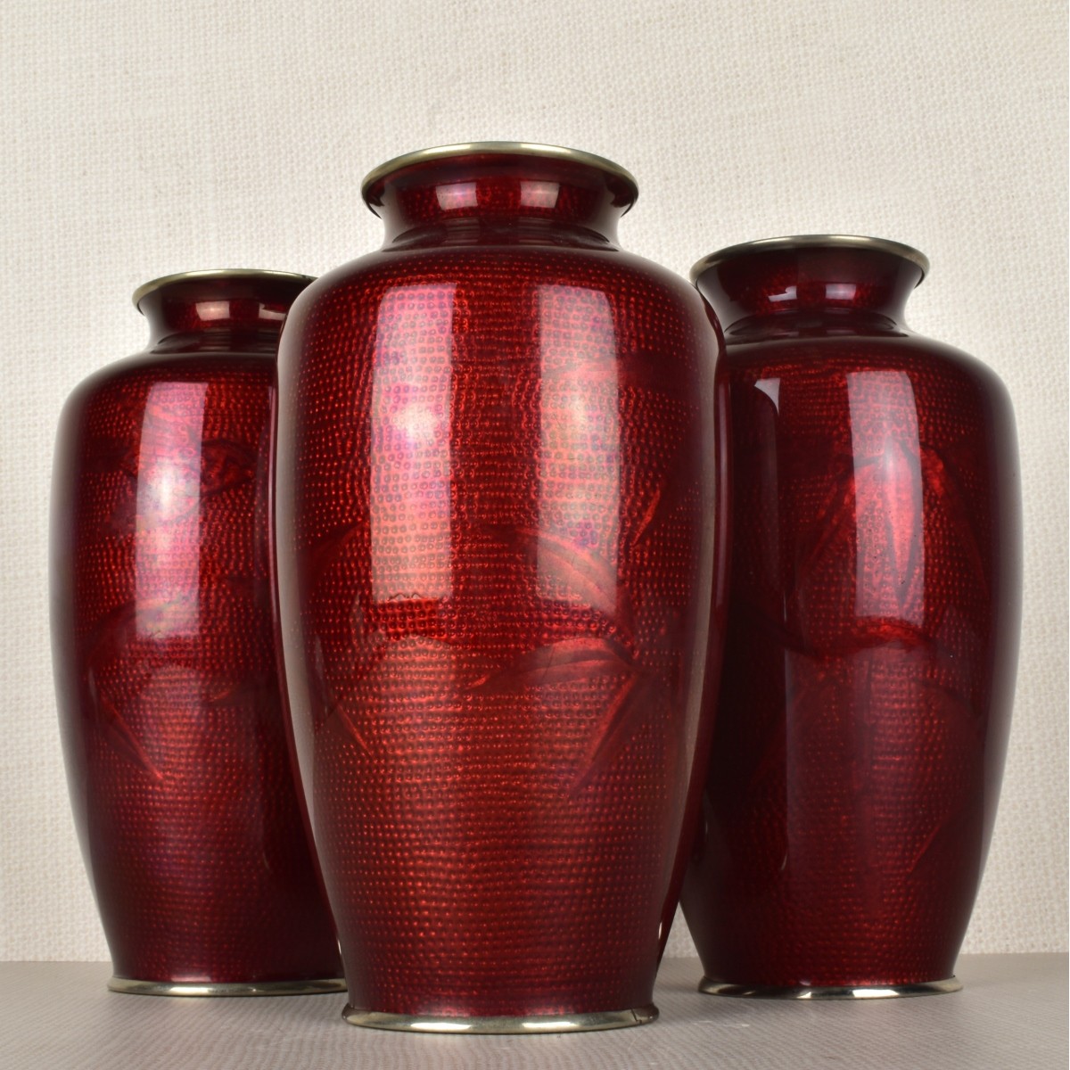 Japanese Cloisonne Vases.
