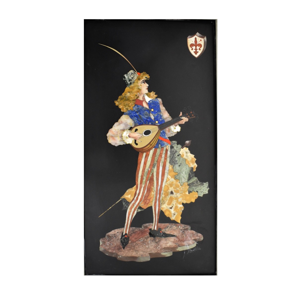 Italian Pietra Dura Plaque