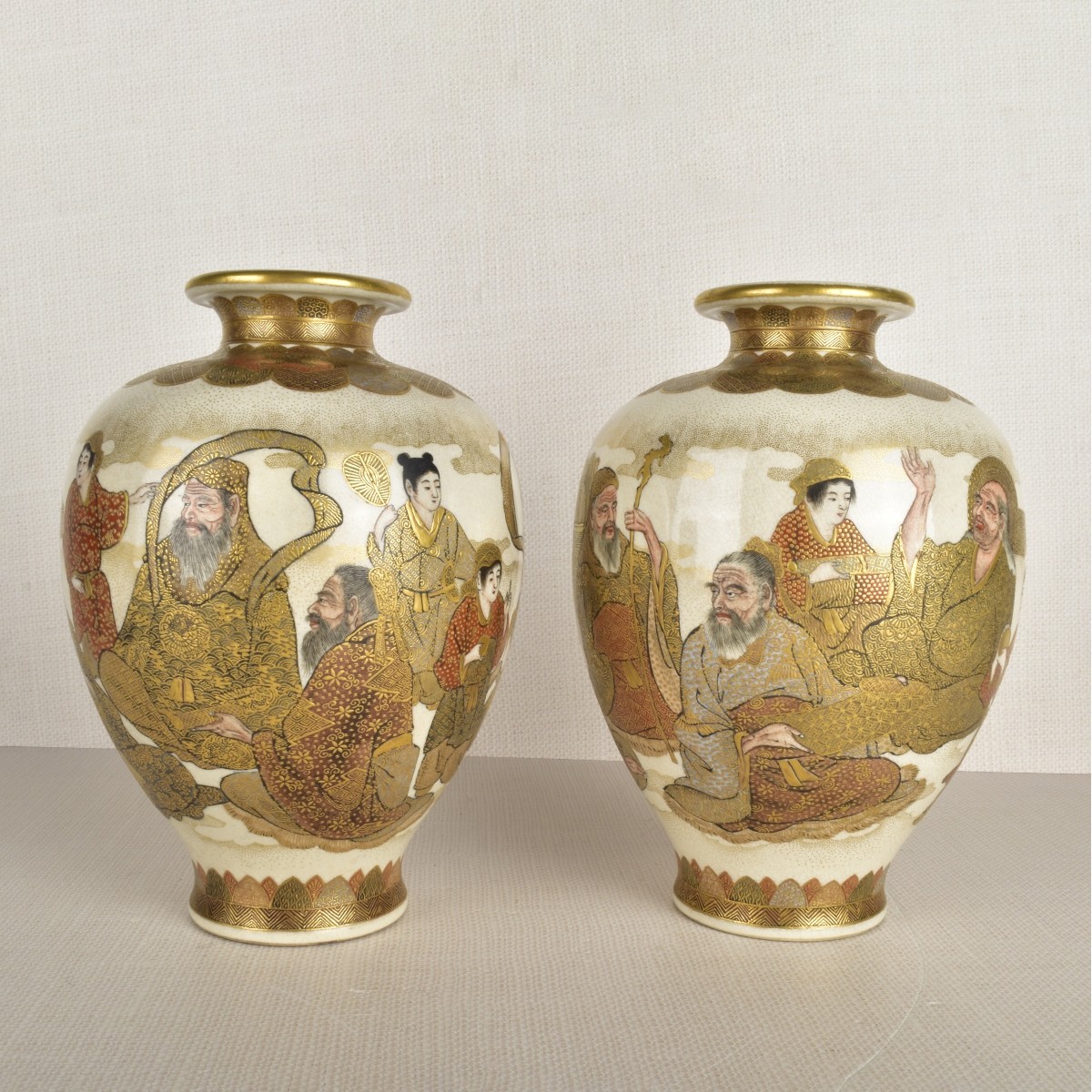 Pair of Satsuma Vases