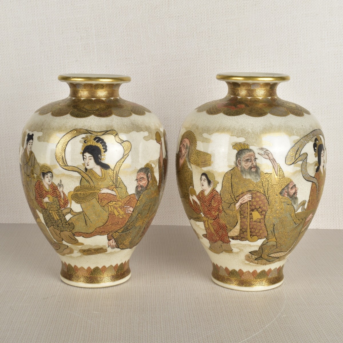 Pair of Satsuma Vases