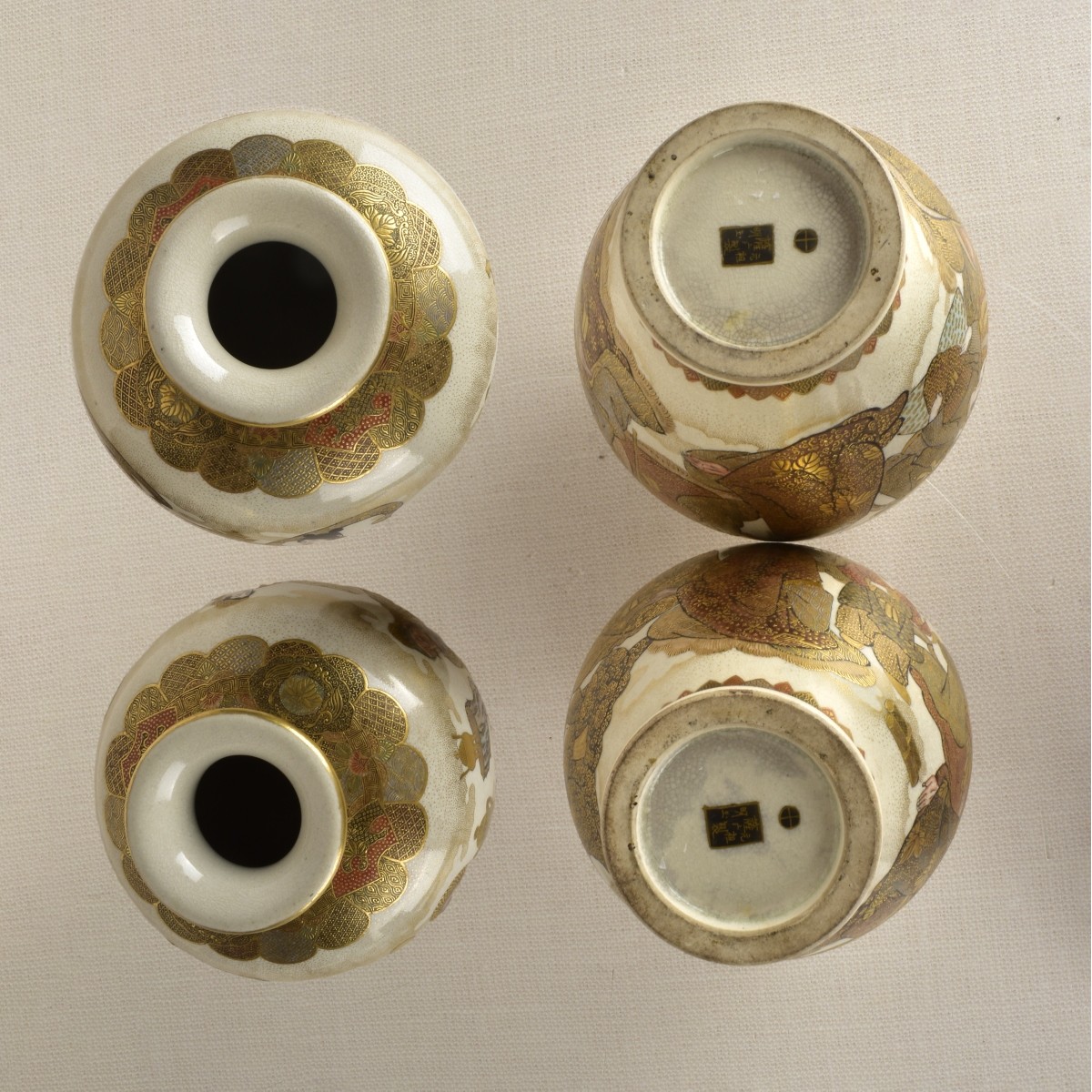 Pair of Satsuma Vases