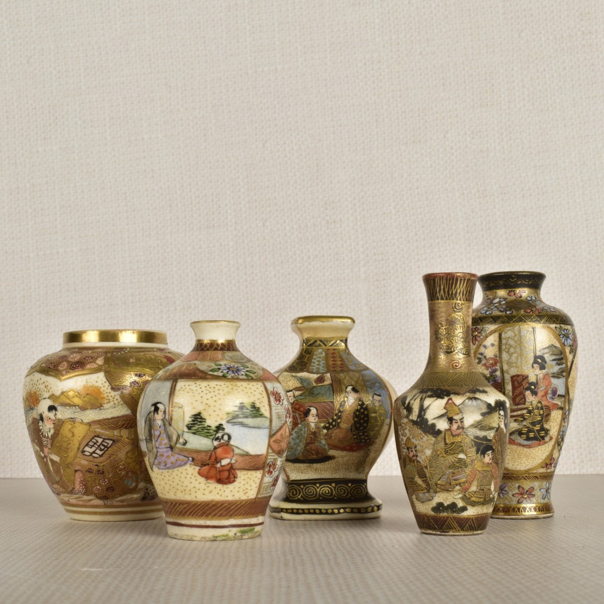 Group of Miniature Satsuma Vases