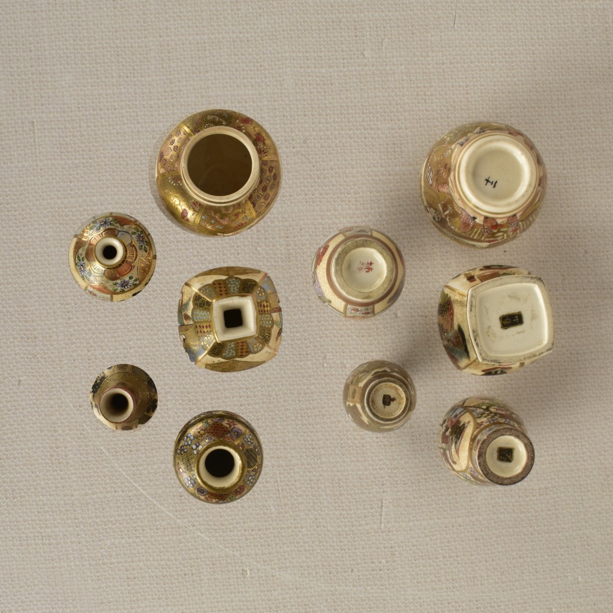 Group of Miniature Satsuma Vases