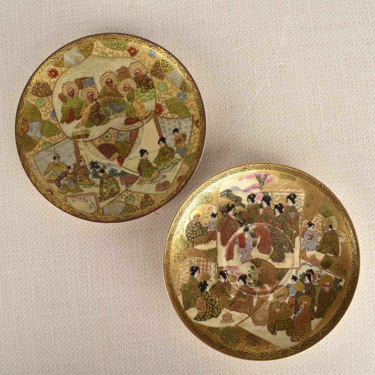 Japanese Satsuma Cups and Saucers
