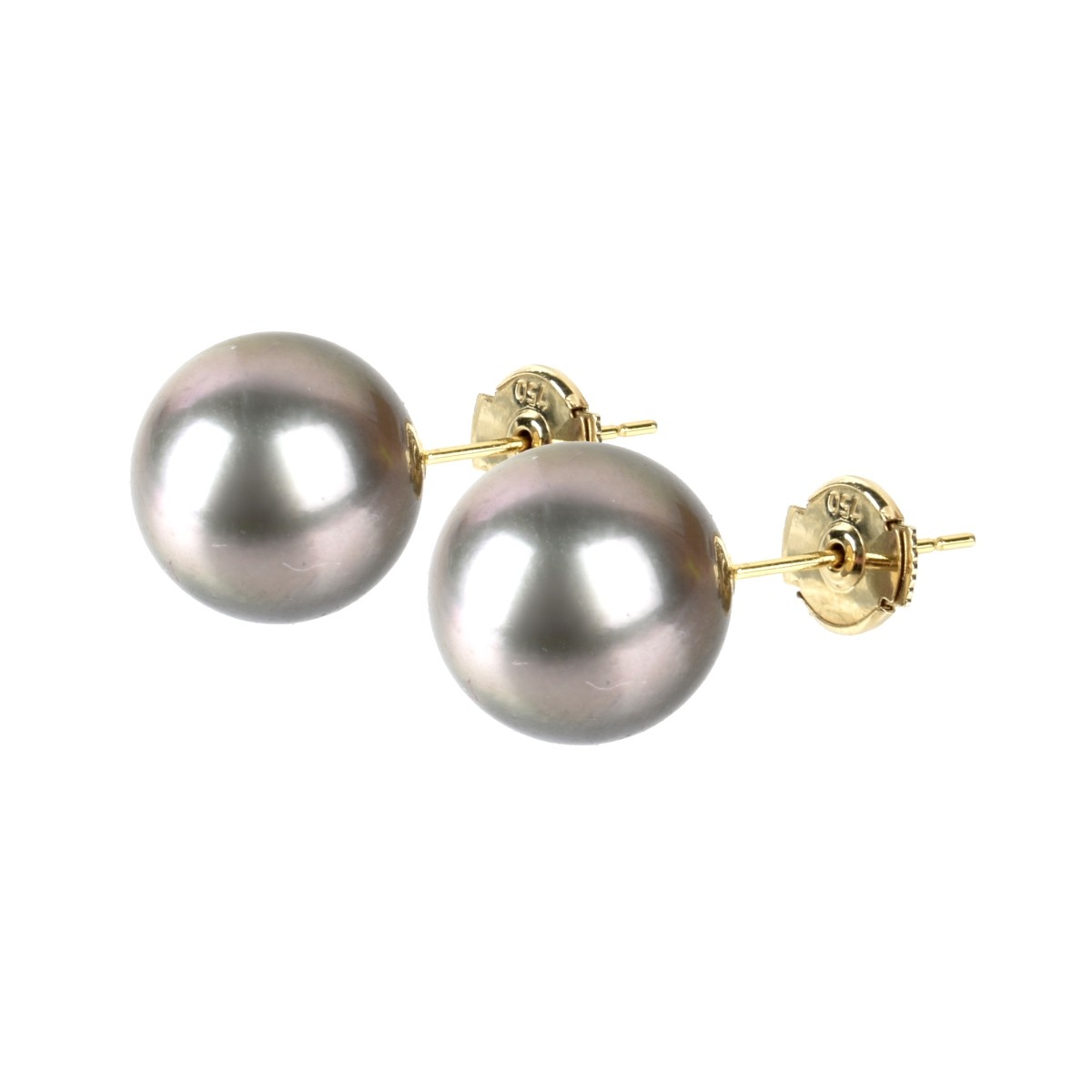 Tahitian Pearl and 18K Ear Studs