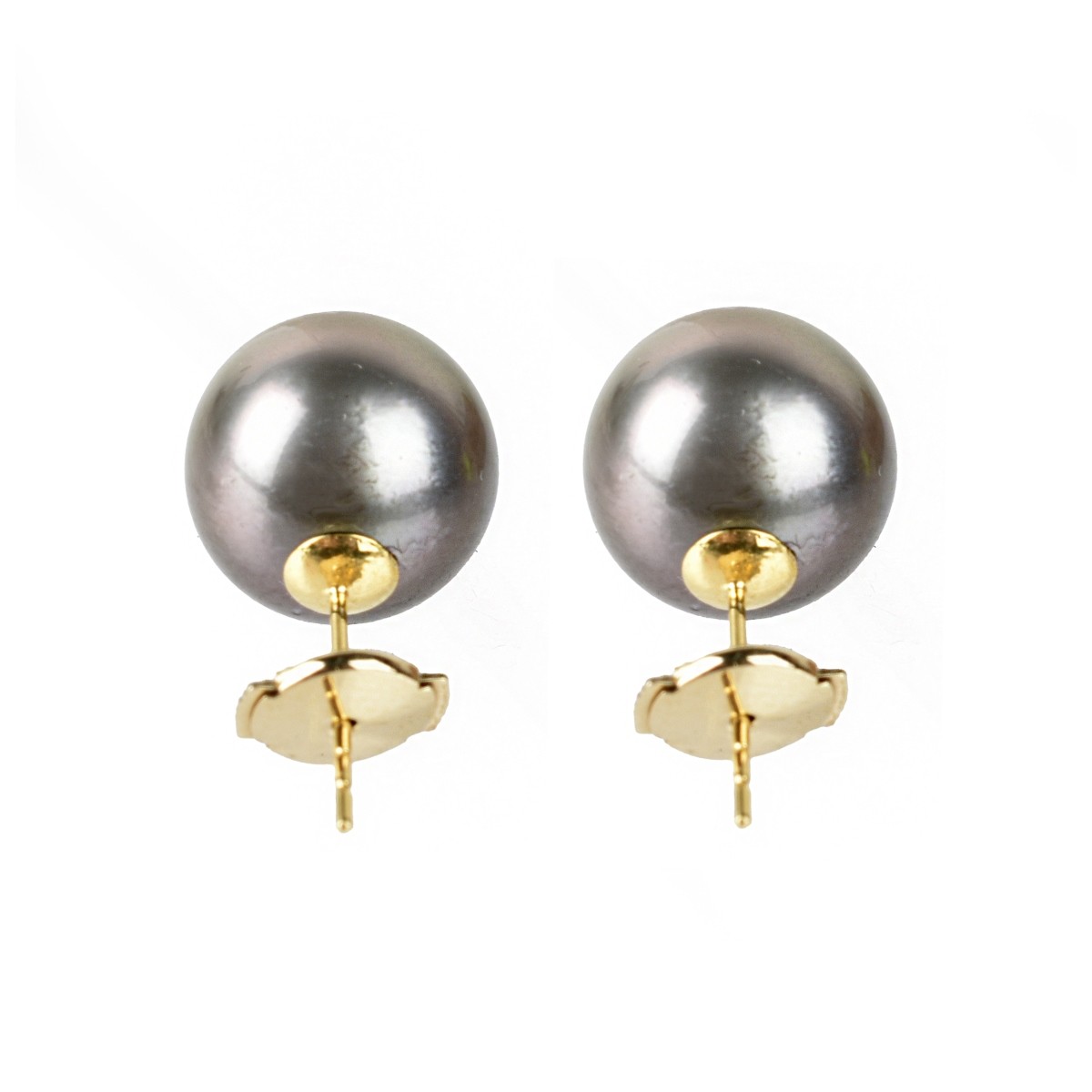 Tahitian Pearl and 18K Ear Studs