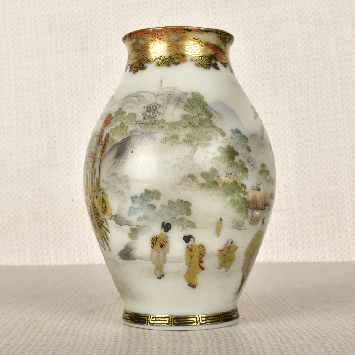 Japanese Kutani Plate and Vase
