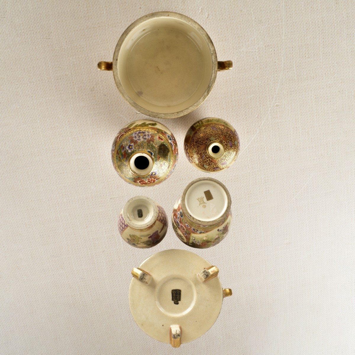 Satsuma Vases and Jar