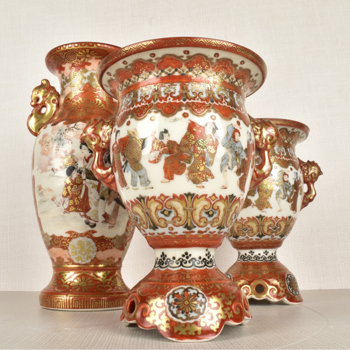 Japanese Kutani Satsuma Vases