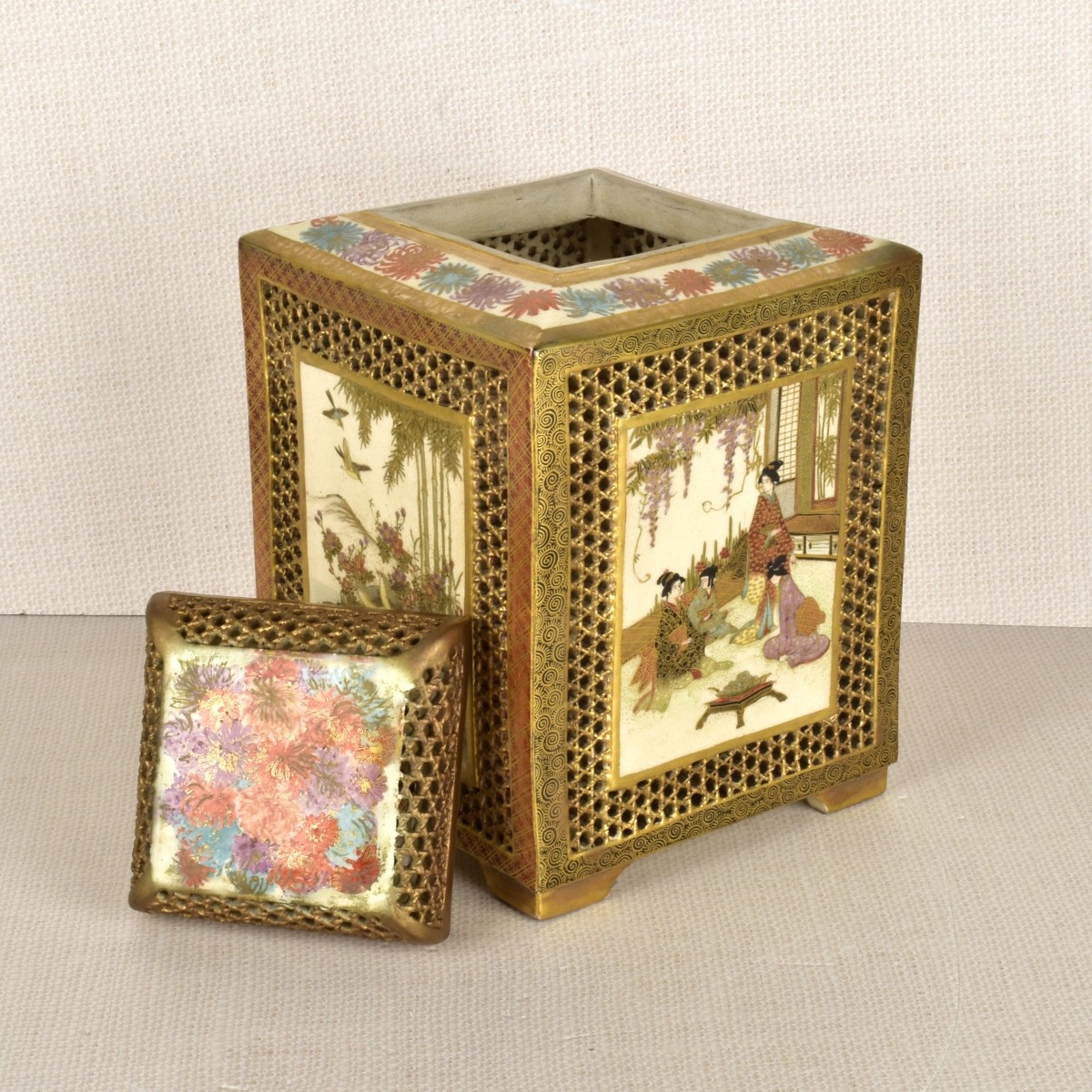Large Japanese Satsuma Incense Burner