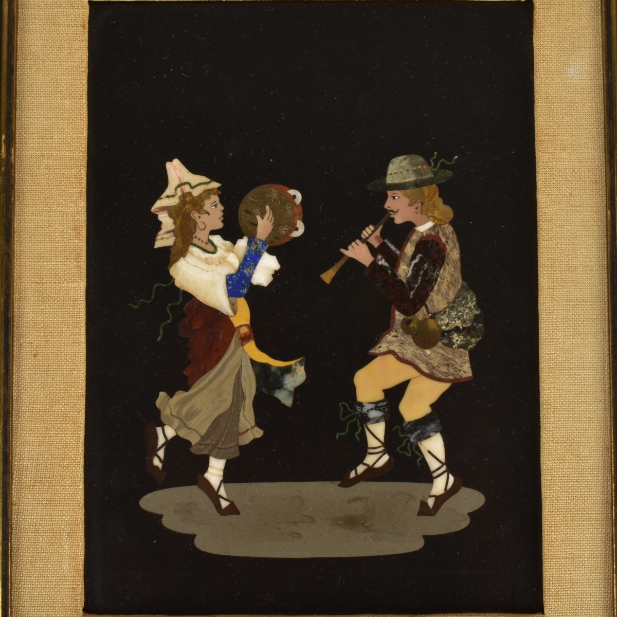 Italian Pietra Dura Plaque