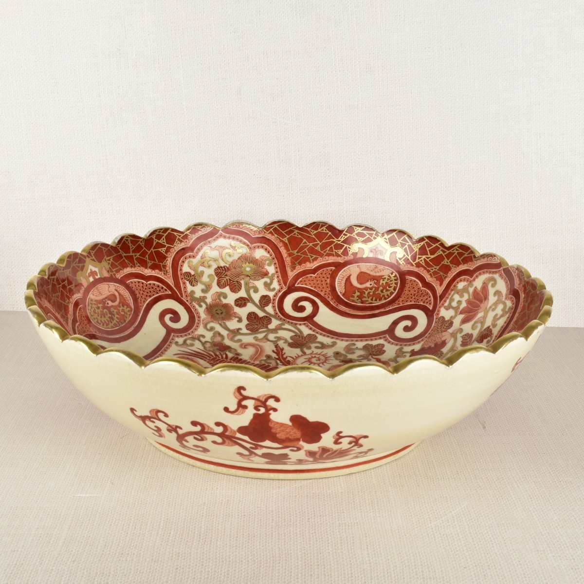 Large Japanese Kutani Bowl