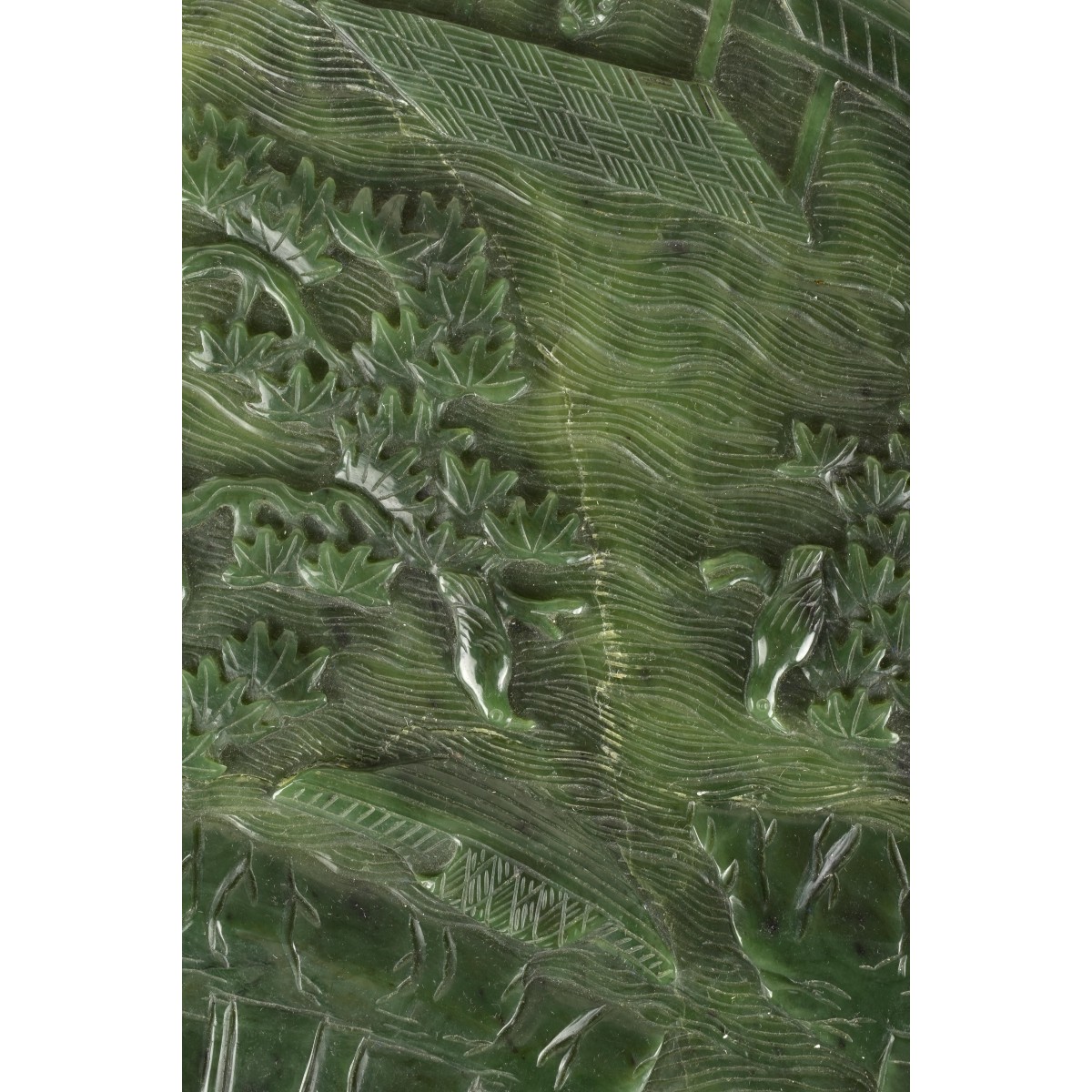 Japanese Green Jade Plaque