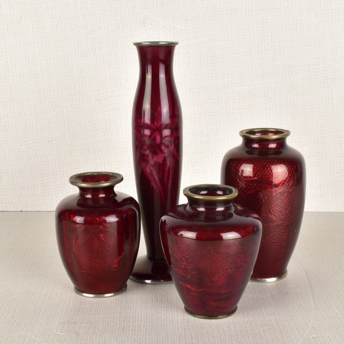 Four (4) Japanese Akasuke Vases