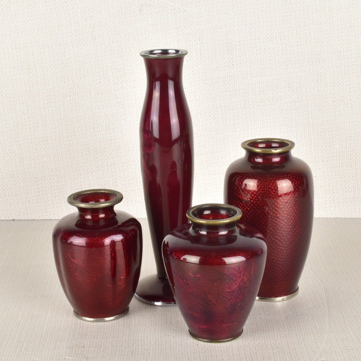 Four (4) Japanese Akasuke Vases