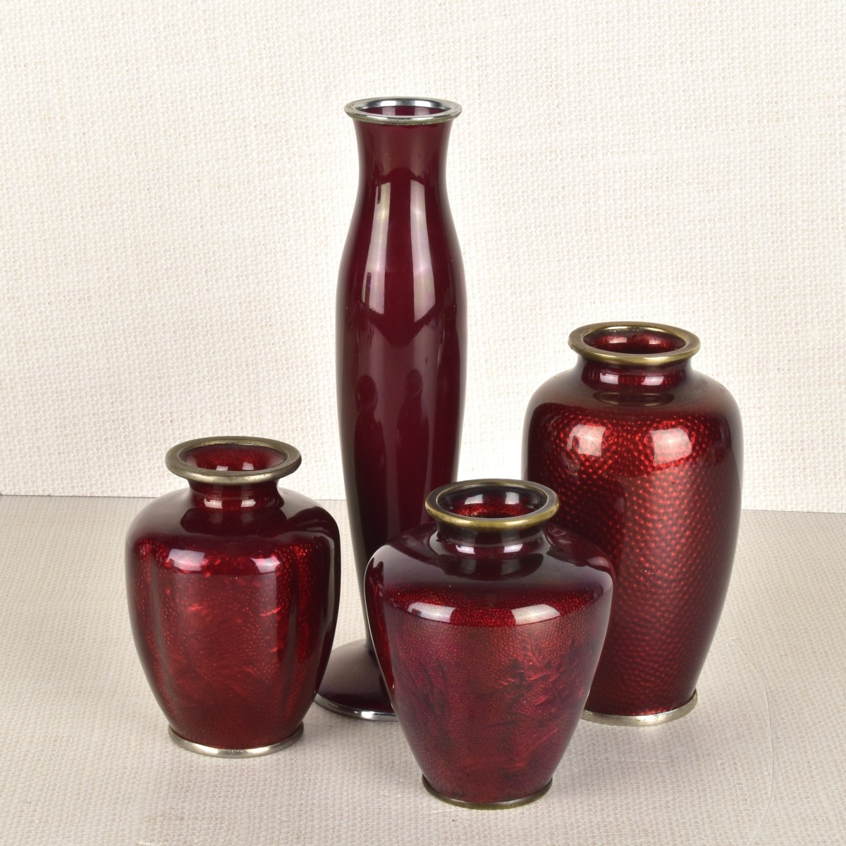 Four (4) Japanese Akasuke Vases