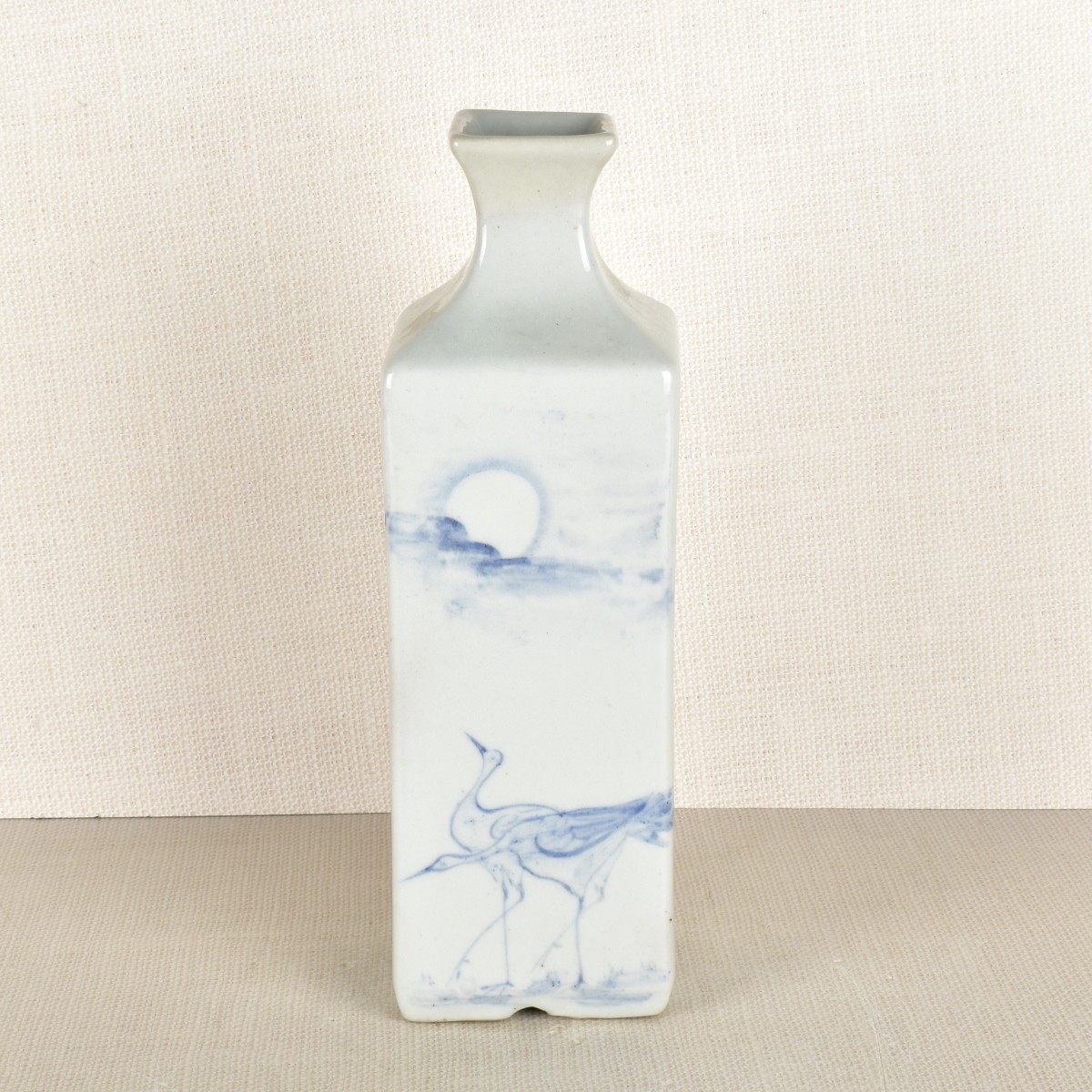 Korean Blue and White Square Bottle