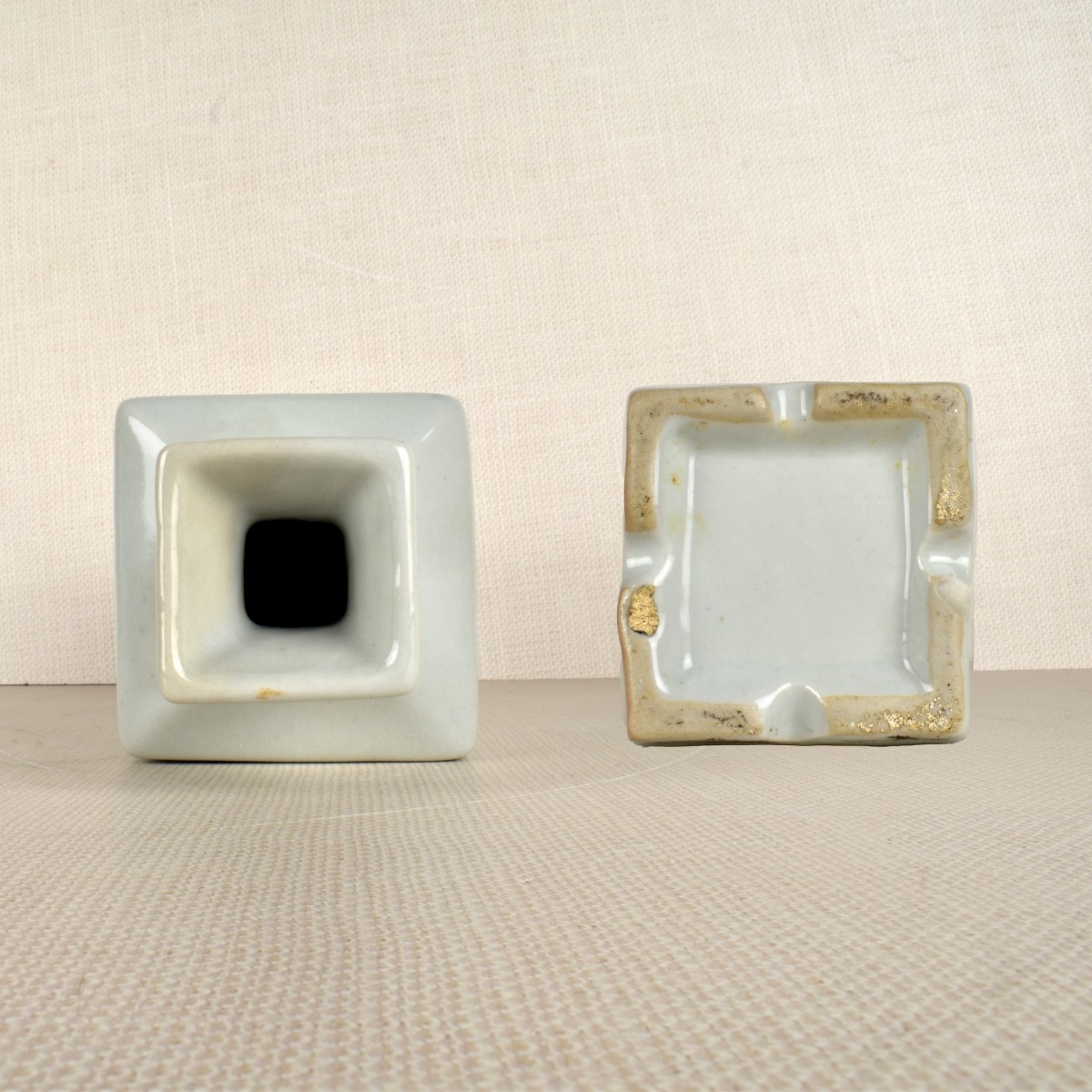Korean Blue and White Square Bottle