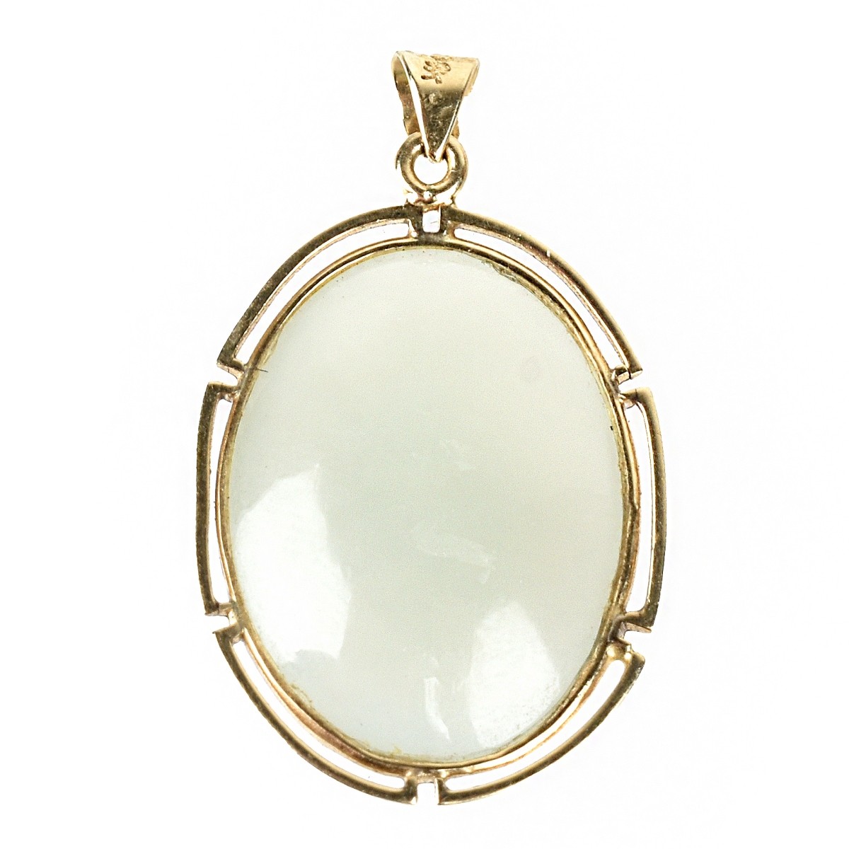 Jade and 14K Pendant