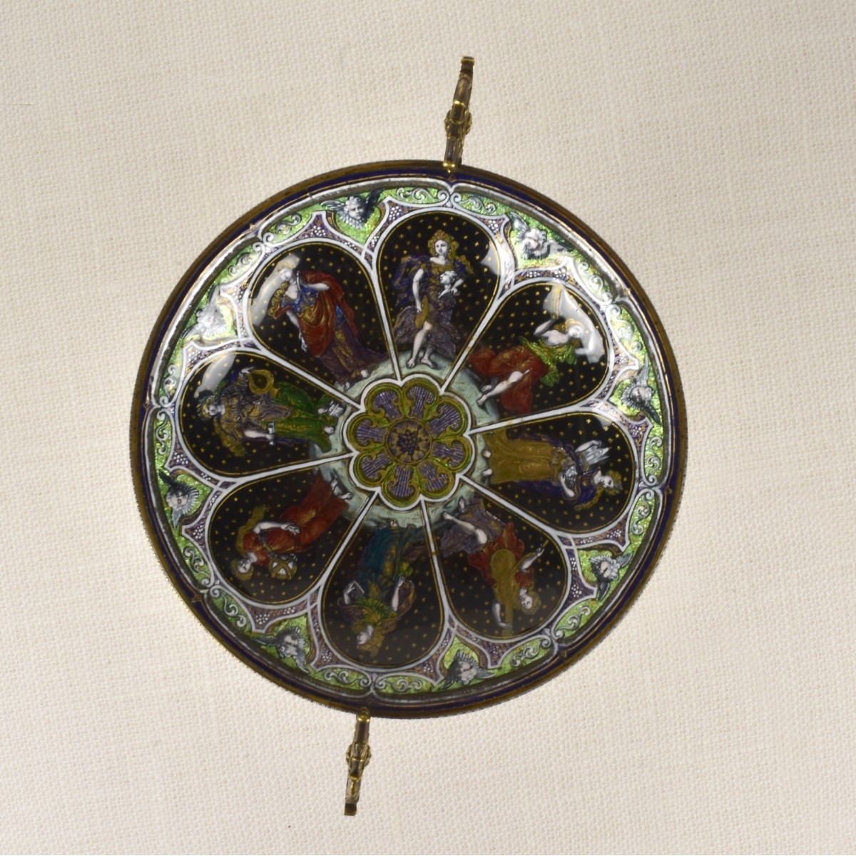 Limoges Iridescent Enameled Coup