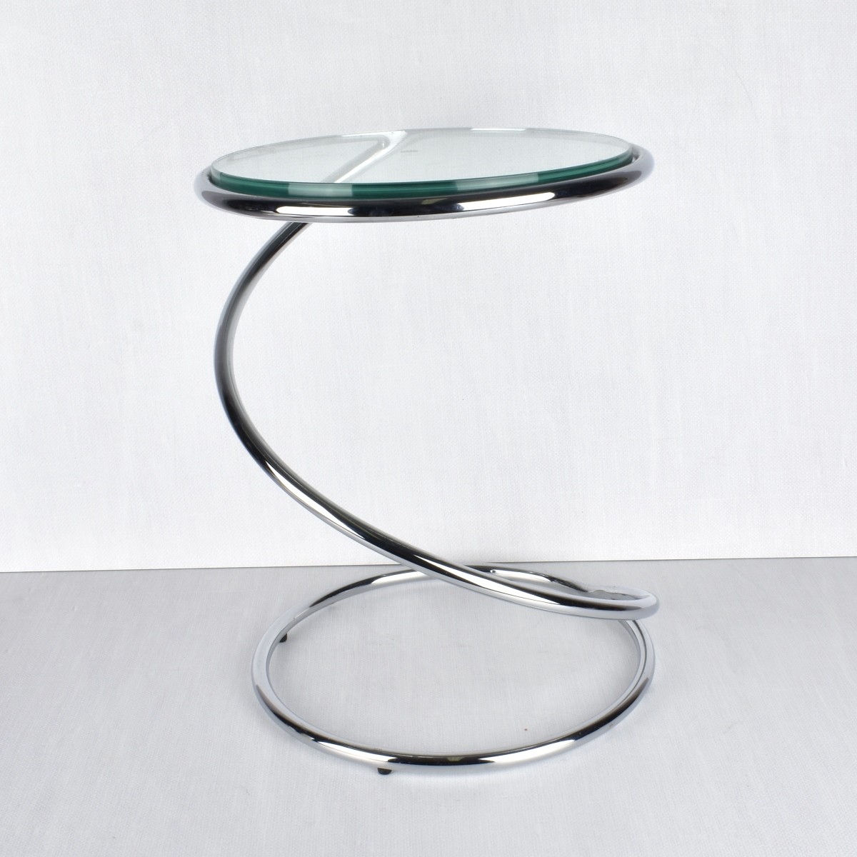 Vintage Pace Chrome Coil Side Table