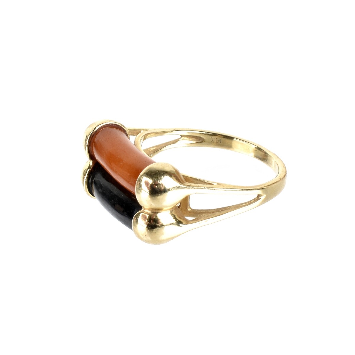 Carnelian, Onyx and 14K Ring