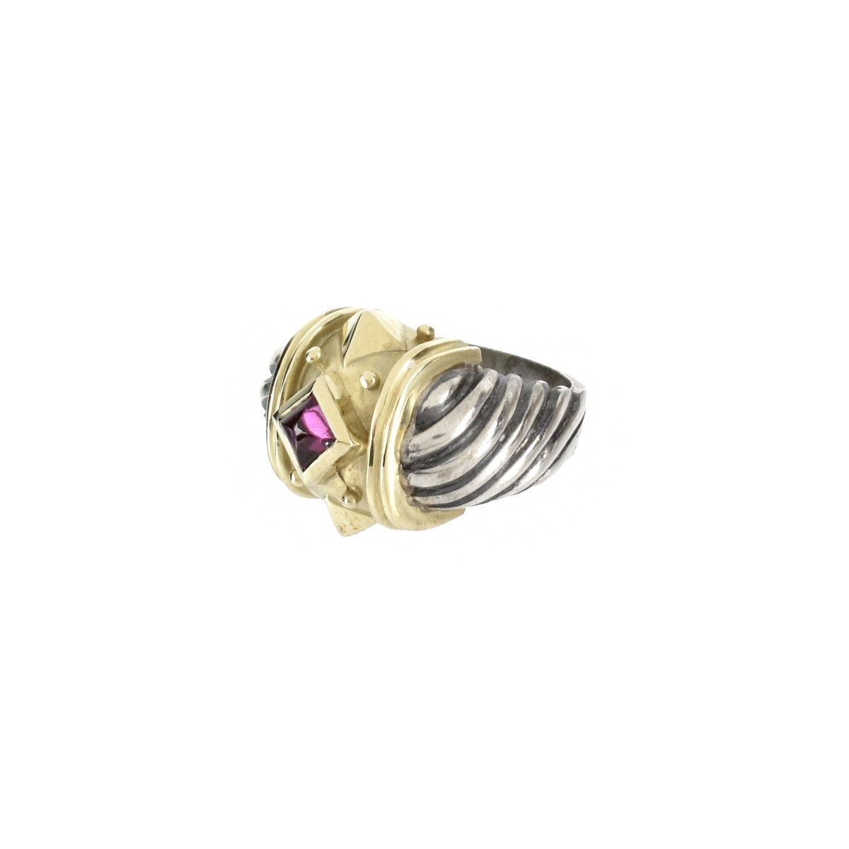 Amethyst, 14K and Sterling Ring