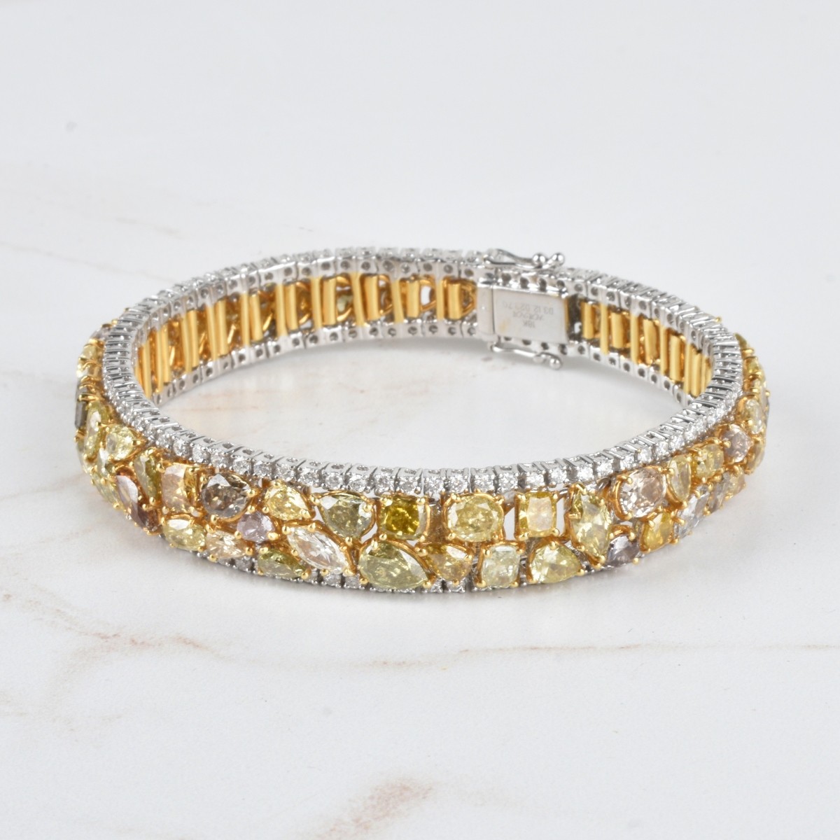 Fancy Diamond and 18K Bracelet